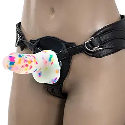 Фалоімітатор з конфетті Addiction - PARTY MARTY 7.5″ - FROST & CONFETTI, 19 см, силікон - мініатюра 7