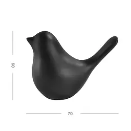 Декоративна статуетка MBM My Home Пташка чорна (DH-ST-30 S BLACK) - мініатюра 2