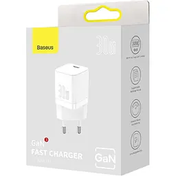 Мережевий зарядний пристрій Baseus GaN3 Fast Charger Type-C 30W Black [CCGN010101] [78685] - мініатюра 12