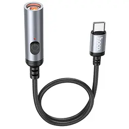 Портативний прикурювач запальничка Hoco UA30 Type-C Black