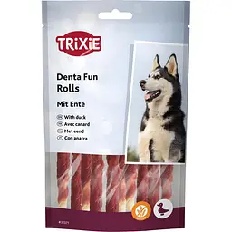 Ласощі Trixie Denta Fun Chewing Rolls для собак Паличка для чищення зубів з качкою 12 см 80 г 10 шт (арт.31371)
