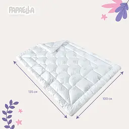 Ковдра дитяча в ліжечко Papaella Super Soft Classic 135х100 см біла (8-11863) - мініатюра 2