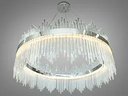Люстра стельова LED Diasha Q802/800CH Rodzinka, 44W, хром, регульована висота, для коридору та вітальні - мініатюра 2