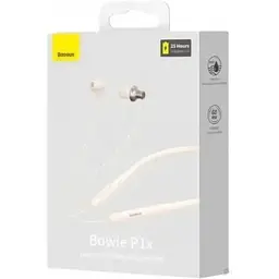Бездротові навушники Baseus Bowie P1x In-ear Neckband Wireless Earphones бежеві NGPB010002 - мініатюра 5