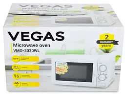 Мікрохвильова піч Vegas VMO-3020WL - мініатюра 3