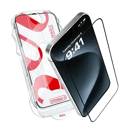 Захисне скло Intaleo з аплікатором Intaleo MagicBox для Apple iPhone 15 Pro Max Black (4820266742867)