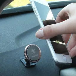 Автомобільний утримувач холдер Baseus 360-degree Rotation Magnetic Paste type SUGENT-NT0S Silver - мініатюра 6