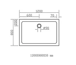 Душовий піддон Eger 120x80см SMC 599-1280S - мініатюра 5