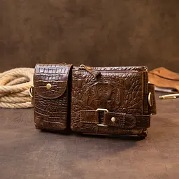 Чоловіча шкіряна бананка Vintage 22,8х13,3х2 см sum0013946 - мініатюра 5