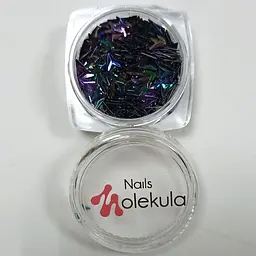 Декор для дизайну нігтів Nails Molekula 1,5 г No 07 Фіолетово-зелений куточок