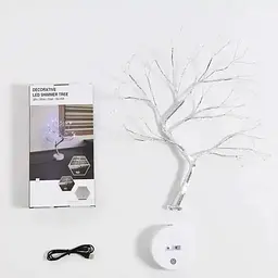 Лампа настольная XPRO SFK-26 LED Дерево серебряное - капли (44864-16922_314) - мініатюра 2