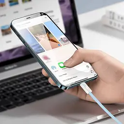 Кабель Baseus Dynamic Series Fast Charging Cable Type-C to Lightning 20W 1m CALD000003 Blue - мініатюра 6
