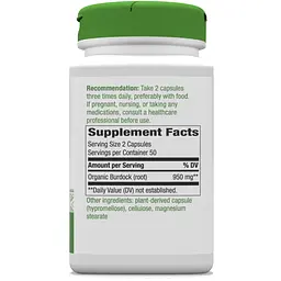 Натуральна добавка Nature's Way Burdock Root, 100 вегакапсул - мініатюра 2