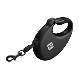 Повідець для собак WAUDOG R-leash з контейнером для пакетів L до 40 кг 5 м чорний (26291)