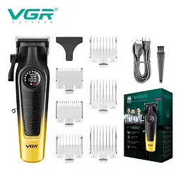Машинка для стрижки акумуляторна VGR V-196 2000 mAh LED дисплей - мініатюра 5
