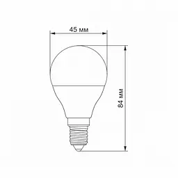 LED лампа VIDEX G45e 7W E14 3000K - мініатюра 3