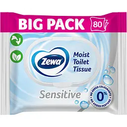 Влажная туалетная бумага Zewa Sensitive 80 шт.