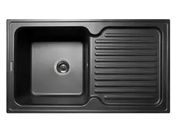 Кухонна мийка Miraggio ORLEAN black (0002278) Граніт, Врізна, Чорний