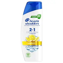 Шампунь та бальзам-ополіскувач проти лупи Head & Shoulders 2 в 1 Цитрусова свіжість 330 мл