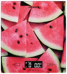 Ваги кухонні Wаtermelon 5кг AAAx2 в комплекті скло багатокольоровий ARDESTO teh0026290