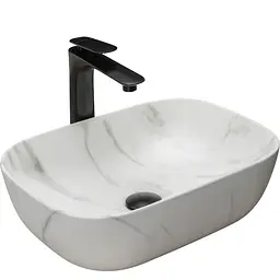 Умивальник Rea Belinda 46x32 marble mat (REA-U8702), Матова