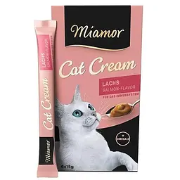 Рідкі ласощі для котів Miamor Cream Lachs МІАМОР Лосось крем 6 шт по 15 г