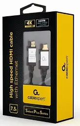 Кабель Cablexpert HDMI-HDMI V 1.4 7.5 м (CCB-HDMIL-7.5M) - мініатюра 4