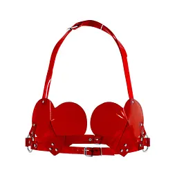 Ліф Сердце Feral Feelings Hearts Bra Red Transparent