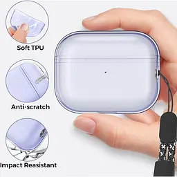 Чохол AhaStyle Transparent Case для Airpods Pro 2 Purple [133867] - мініатюра 5