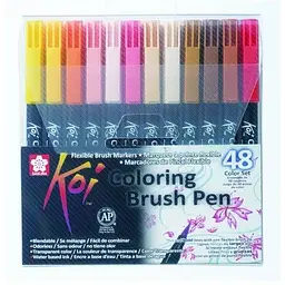 Набір маркерів Koi Coloring Brush Pen 48кол Sakura