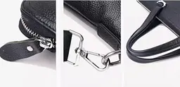 Чоловіча сумка-портфель Tiding Bag шкіряна Чорна - мініатюра 7