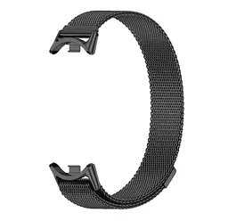 Ремінець металевий Mijobs міланське плетіння для фітнес браслета Xiaomi Mi Smart Band 8 Black - мініатюра 2