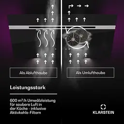 Витяжка Klarstein Alina 600 м²/год (10045345) - мініатюра 3