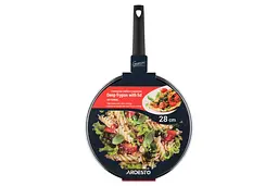 Сковорода Ardesto глибока з кришкою Gemini Gourmet Viareggio 28см алюміній чорний kuh0014385 - мініатюра 2