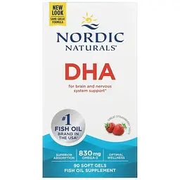 Риб'ячий жир Nordic Naturals DHA 830 мг 90 капсул смак полуниці (NOR-01743) - мініатюра 2