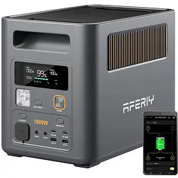 Зарядна станція Aferiy AF-P180 PRO, 1800 Вт, 1024 Вт/год (електростанція для дому, UPS, ДБЖ) EU
