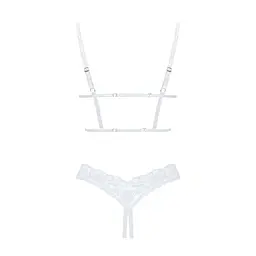 Еротичний комплект Obsessive Heavenlly 2-pcs cupless set M/L, відкриті груди, з доступом - мініатюра 4
