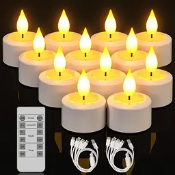 Акумуляторні LED-свічки Yme Tea Lights 12 шт з пультом і таймером - мініатюра 2
