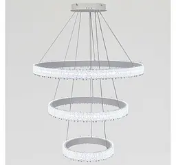 Світлодіодна підвісна люстра Artlight WG5129/80+60+40WH, 105 Вт, біла - мініатюра 3