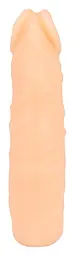 Насадка на пеніс Nature Skin Sleeve With Bullet 19 см тілесний - мініатюра 3