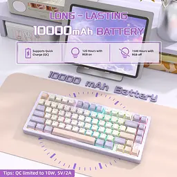 Клавіатура Attack Shark X75 RGB перемикачі Kailh MX сутінково-фіолетова (AS-6972792471464-TP-UA) [166745] - мініатюра 4