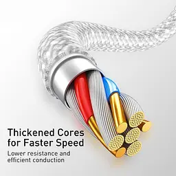 Кабель Baseus Dynamic Series Fast Charging Data Cable USB to iP 2.4 A 2 m White (CALD000502) - мініатюра 6