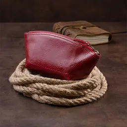 Жіноча косметичка зі шкіри Amelin Grande Pelle 11303 червона - мініатюра 8