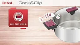 Набір посуду Cook&Clip, 10предметів, нержавіюча сталь,бакеліт, скло Tefal kuh0014726 - мініатюра 4