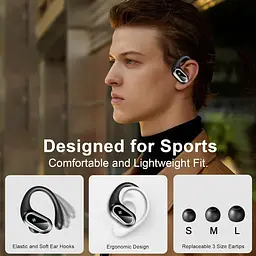 Бездротові навушники Poounur Bluetooth 5.3 з шумопоглинанням та мікрофоном - мініатюра 4