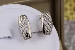 Сережки Xuping Jewelry жалюзі 1.8 см сріблясті