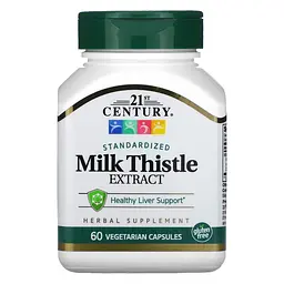 Натуральна добавка 21st Century Milk Thistle Extract, 60 вегакапсул