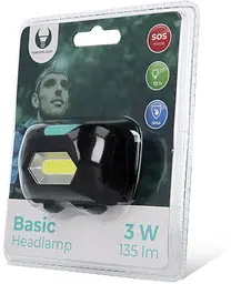 Ліхтар налобний Forever Light Basic COB 3W 135lm 3 x AAA Black