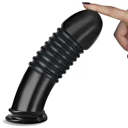 Велика анальна пробка LoveToy King-Sized 21 см (чорний) - мініатюра 7