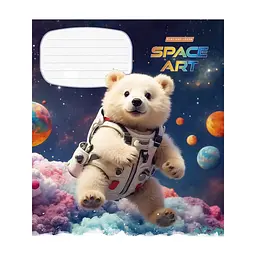 Зошит Школярик Space Art 12 аркушів лінія (012-3406L), в асортименті